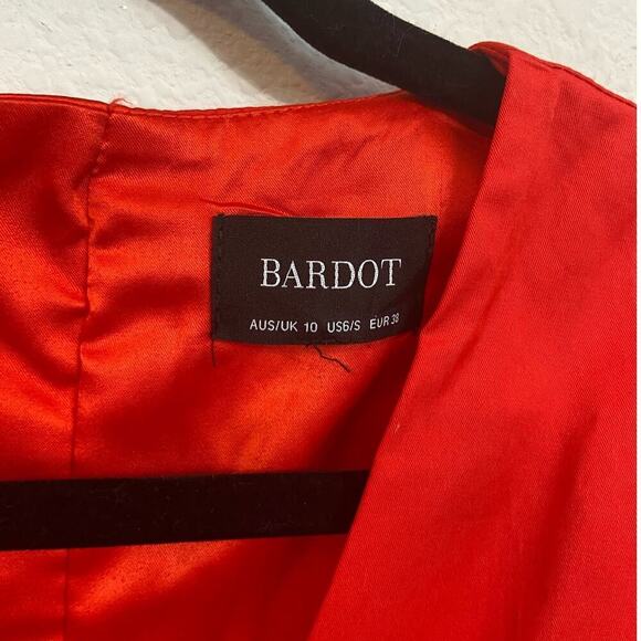 Bardot The amie Dress in flame orange  US size 6 - Picture 2 of 7